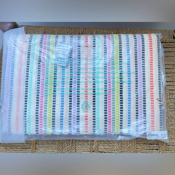 Stella & Dot Bag Women’s Woven Colorful Taj Clutch Boho Chi Fringe NWT - Picture 3 of 7